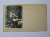 Carte poștală Rom&acirc;nia:Țărancă valahă tipărită Brașov,emitere Orăștie circa 1900