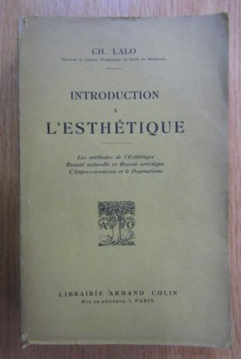 Charles Lalo - Introduction a l&amp;#039;esthetique foto