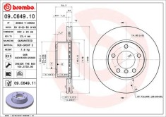 BREMBO 09.C649.11 PRIME LINE - UV Coated Disc frana foto