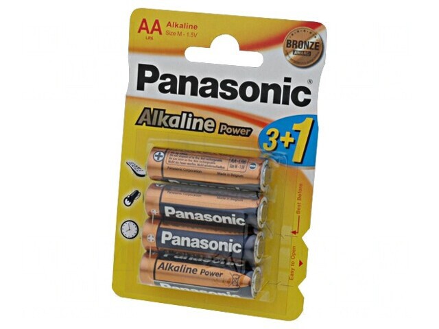 Baterii alcaline 1.5V AA nere&icirc;ncărcabile 4buc BRONZE