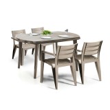 Jelise 4+1 set de mobilier de grădină cappuccino
