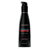 Lubrifiant pe bază de apă WICKED Aqua Heat, formulă inovatoare cu extract de frunză de măslin, efect de &icirc;ncălzire, 120 ml