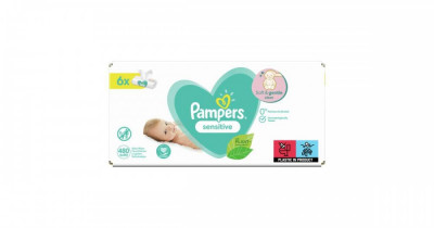 Pampers Sensitive T&amp;ouml;rlőkendő 6x80db foto