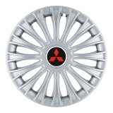 Set 4 Capace Roti, potrivite jantelor de R14, pentru Mitsubishi, model dino cromat, Autohelix MSA