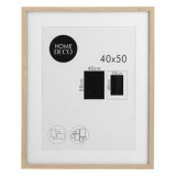 Tablou Decorativ cu Rama din Lemn Natural, 40x50cm, cu Paspartu Detasabil, CMCLASS