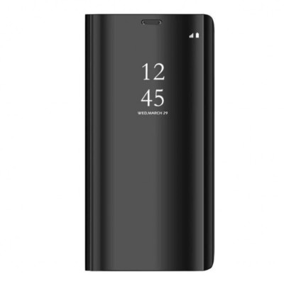 Husa Book cover Clear View compatibila cu Samsung Galaxy S22, Negru foto