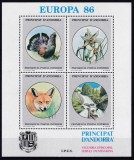 DB1 Fauna Flora Andorra 1986 Emisiune Locala MS MNH, Nestampilat