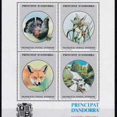 DB1 Fauna Flora Andorra 1986 Emisiune Locala MS MNH