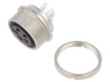 Conector M16 soclu mamă lipire PIN 4 6A 150V IP40