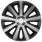 Set capace roti auto Cridem Aviator Carbon 4buc - Argintiu/Negru - 16&#039;&#039; Garage AutoRide