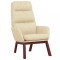 Scaun de relaxare, crem, material textil
