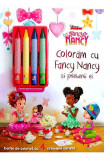 Disney. Fancy Nancy. Colorăm cu Fancy Nancy și prietenii ei. Conține 4 creioane cerate - Paperback brosat - Disney - Litera mică