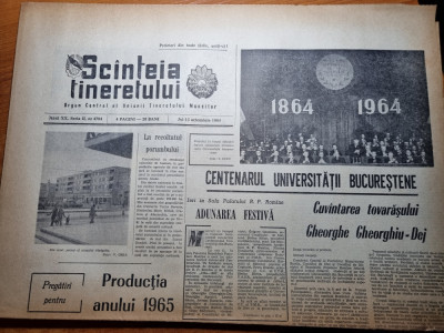 scanteia tineretului 15 octombrie 1964-art. viseu,galati,cuvantarea lui g. dej foto