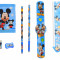 Set ceas, pentru copii, cu Mickey Mouse, portofel si rechizite cadou - COCOB8011630