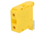 Conector de Șine Galben 4-25mm2 2 Borne TS35
