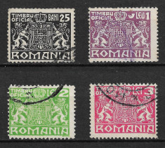 Romania - 1931 - Steme / Timbru Oficial - Marci de serviciu - serie completa foto