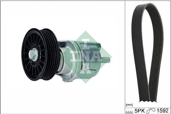 INA 529 0161 10 Set curea transmisie cu caneluri