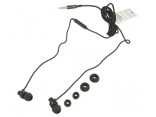 Căști In-Ear cu Microfon Negru Jack 3.5mm 1.2m 32&Omega;