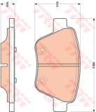 Set placute frana,frana disc AUDI A3 Sportback (8PA) (2004 - 2013) TRW GDB1841