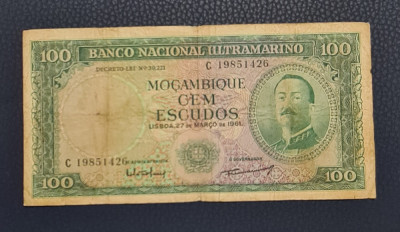 Mozambic 100 escudos 1961 foto