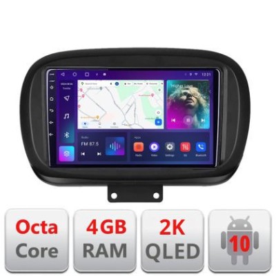 Navigatie Fiat 500 2014- C-539 Android Octa Core Ecran 2K QLED GPS 4G 4+32GB 360 KIT-539+EDT-E409-2K CarStore Technology foto