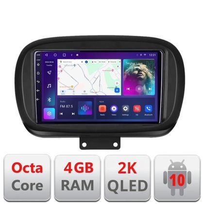 Navigatie Fiat 500 2014- C-539 Android Octa Core Ecran 2K QLED GPS 4G 4+32GB 360 KIT-539+EDT-E409-2K CarStore Technology