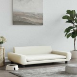 VidaXL Pat de c&acirc;ini, crem, 100x54x33 cm, catifea