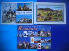 HOPCT LOT 2112 TURISM IN ROMANIA -3 CARTI POSTALE-NECIRCULATE