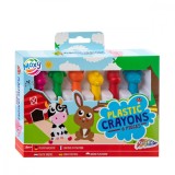 Set 6 creioane de plastic - Ferma, Moxy