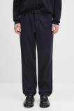 Norse Projects pantaloni Ezra Light Stretch culoarea bleumarin, cu fason chinos, N25.0369.7004