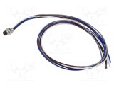 Conector M8 soclu tată 5 pini 30V 3A IP67 cablu 0,5m LUTRONIC