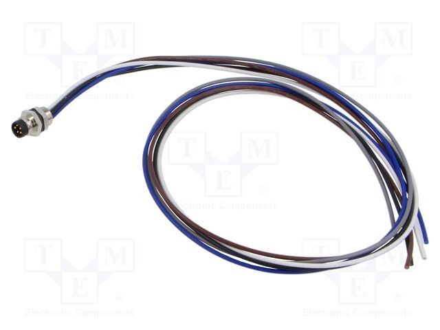 Conector M8 soclu tată 5 pini 30V 3A IP67 cablu 0,5m LUTRONIC