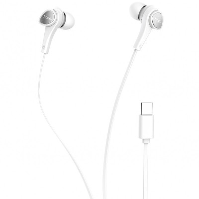 Handsfree Casti In-Ear HOCO M67 Passion, Cu microfon, USB Type-C, Alb foto