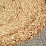 Cumpara ieftin Naproane, 6 buc., gri, 38 cm, iută și bumbac, rotund