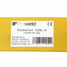 ProWELD E308L-16 electrod inox, 2.5x300mm, tub 2kg - 6960270220512