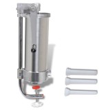 vidaXL Mașină de umplut c&acirc;rnați verticală manuală din oțel inoxidabil, 3,5 l 50135