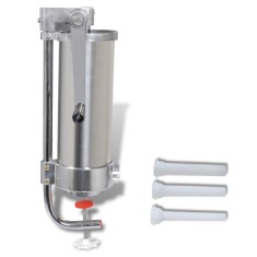vidaXL Mașină de umplut c&acirc;rnați verticală manuală din oțel inoxidabil, 3,5 l 50135