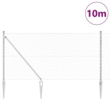 vidaXL &Icirc;mprejmuire cu plasă de lanț cu 7 țevi ascuțite 1.2x10 m din oțel galvanizat