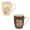 Set Căni Ceramice, Model &quot;Coffee&quot;, Culori Maro și Bej, Capacitate 360ml, 2 Bucăți