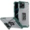 Husa de protectie flippy compatibila cu apple iphone 13 pro acrylic armor cu suport verde inchis