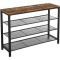 Suport depozitat incaltaminte, Artool, 4 polite, pal, otel, maro rustic si negru, 100x30x72 cm GartenVIP DiyLine