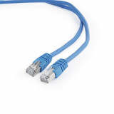 PATCH CORD FTP GEMBIRD Cat6, cupru-aluminiu, 0.5 m, albastru, AWG26, ecranat