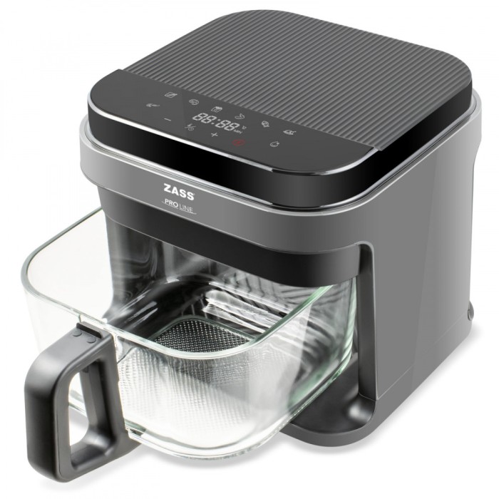 Airfryer Friteuza cu aer cald ZASS ZAF 09 culoare Gri 1200W, 5,5L - NOU