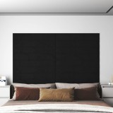 VidaXL Panouri de perete 12 buc. negru 90x15 cm catifea 1,62 m&sup2;