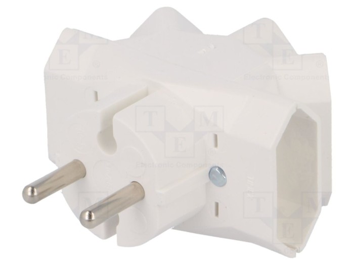 Conector splitter alimentare AC 2P 6A