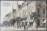 Carte postala, Satu Mare, Piata I. Bratianu, Banca Romaneasca, 1929