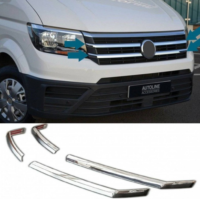 Ornamente inox grila masca fata cromate Vw Crafter 2016-2024