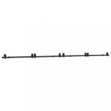 Set feronerie pentru usi glisante, negru, 400 cm, otel