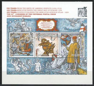 Romania 2004 Mi 5867/69 bl 343 MNH - LP 1659 - Evenimente Europa foto