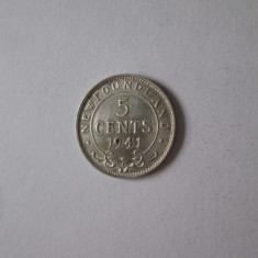 Newfoundland(Canada) 5 Cents 1941 argint aUNC